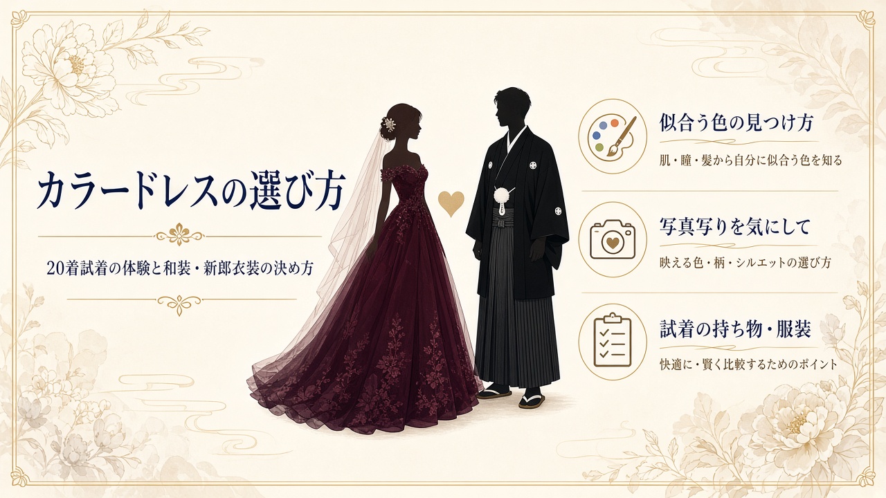 カラードレスの選び方と試着の準備
