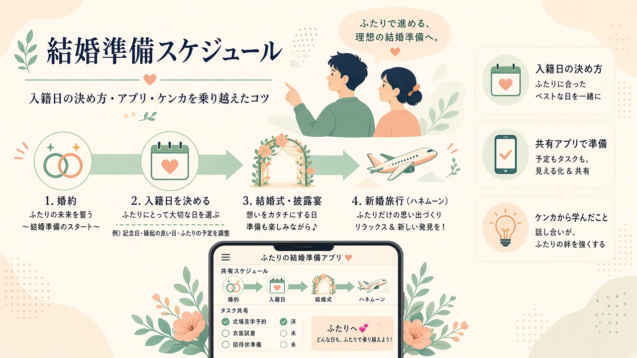 結婚準備スケジュールの流れ