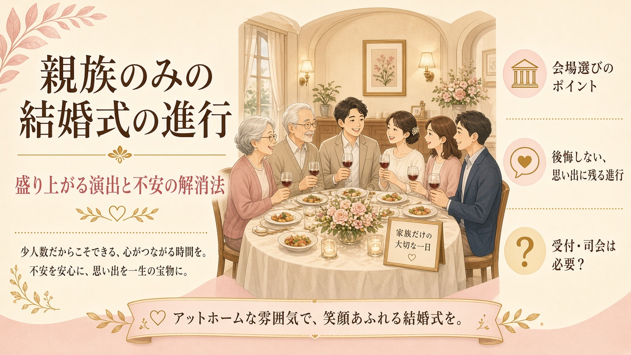 親族のみの結婚式の進行と盛り上げ方